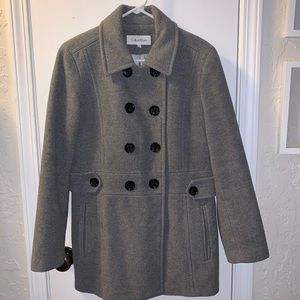 Grey Calvin Klein Women’s Pea Coat